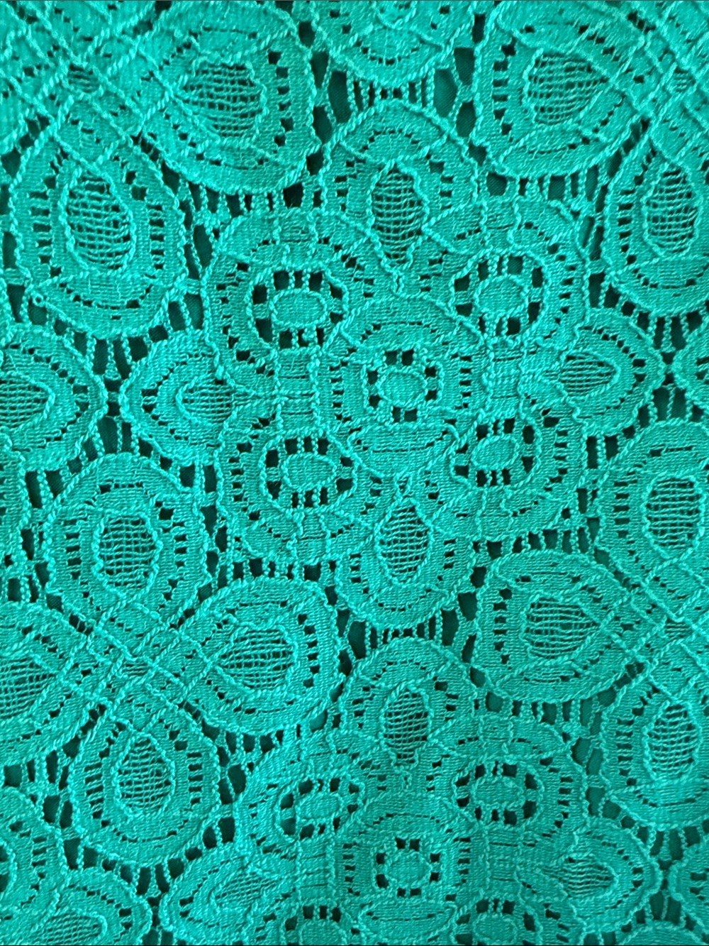 Express Teal Lace Pencil Skirt - Picture 2 of 6